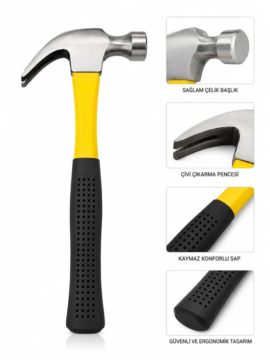 16 Oz Pençe Çekici 24 Cm(çatal Çekiç)