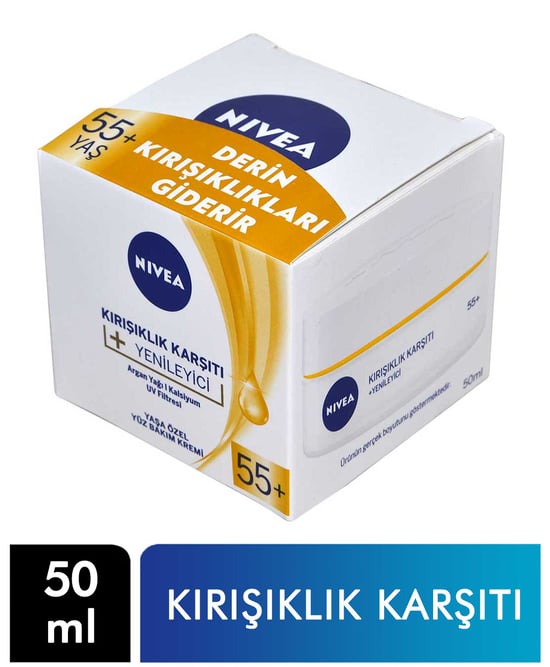 Nivea Yüz Kremi 50 Ml Kırışıklık Karşıtı Yenileyici 55+ Yaş
