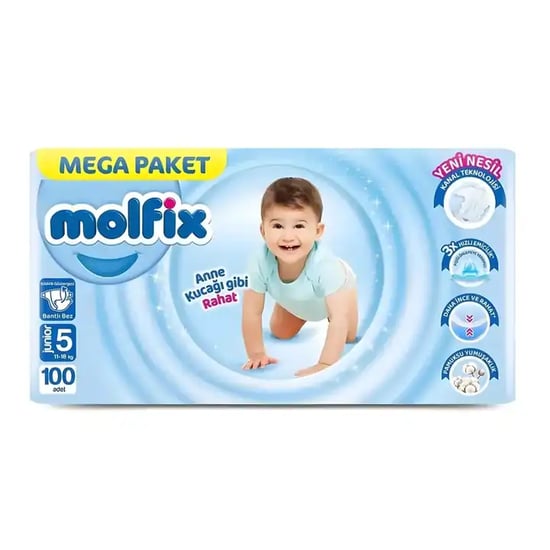 Molfix Bebek Bezi Beden 5 Junior 100 lü