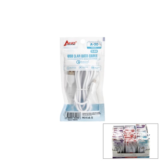 İnura Global And Tecnology A30-31-32 ( Micro & Usb & Type-c ) Telefon Şarj & Data Kablosu Mix 3.4a