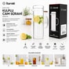 Barotti Dmr-9795 ( Cam Kapaklı & Düz ) Cam Sürahi & Borosilikat ( 1200ml )