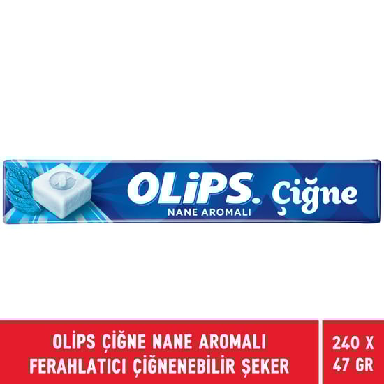 Olips Çiğne Nane Aromalı Ferahlatıcı Çiğnenebilir Şeker 47 Gr X