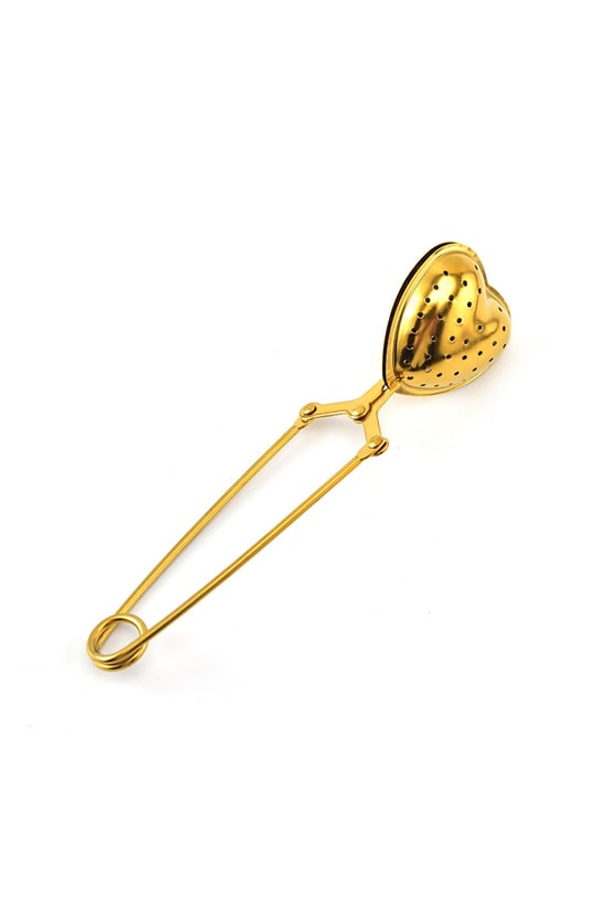 Mahmood Tea Kalp Tasarımlı Gold Paslanmaz Çelik Çay Süzgeci