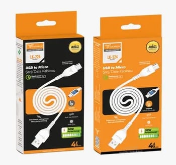 Lucatech LK-225 USB Lightning ( iPhone Uyumlu)  Şarj Kablosu 3.4A