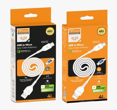 Lucatech LK-225 USB Lightning ( iPhone Uyumlu)  Şarj Kablosu 3.4A