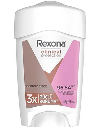 Rexona Clinical Protection Kadın Stick Deodorant Confıdence 3x Güçlü Koruma 45 Ml