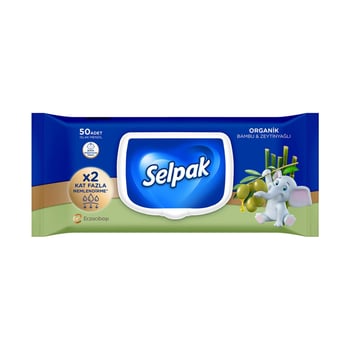 Selpak Bambu Zeytinyağlı İslak Mendil 50 Lİ
