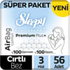 Sleepy Bio Natural Premium Plus Airbag Comfort 3 Numara 56'lı Bebek Bezi