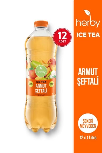 Ice Tea Armut Şeftali Soğuk Çay 1 Litre X 12 Adet