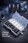 Misyul Farklı Desenli Tırnak Folyosu 5+5 Siyah Beyaz Mıs-2176