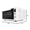 4558 Beyaz 45 Lt Turbo Fan Mini/midi Fırın - 6 Fonksiyon, Dijital Ekran, Pop-up Düğme,yoğurt Yapma