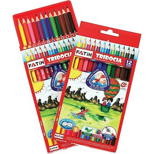 Fati̇h Tri̇doci̇a 12 Renk Üçgen Tam Boy Kuru Boya