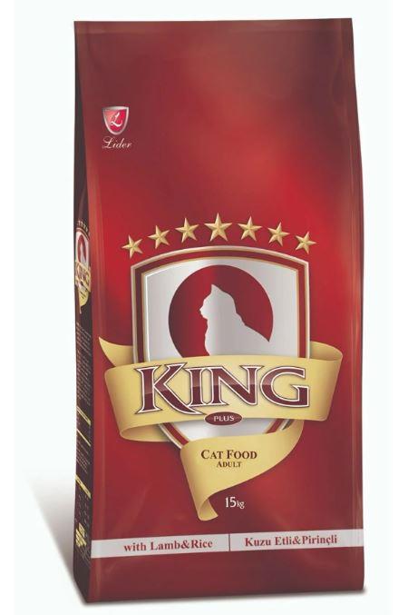 King Kuzulu ve Pirinçli Yetiskin Kedi Mamasi 15 Kg