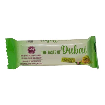 Elit Dubai Fıstık Kremalı ve Çıtır Kadayıflı Beyaz Çikolata (30g)