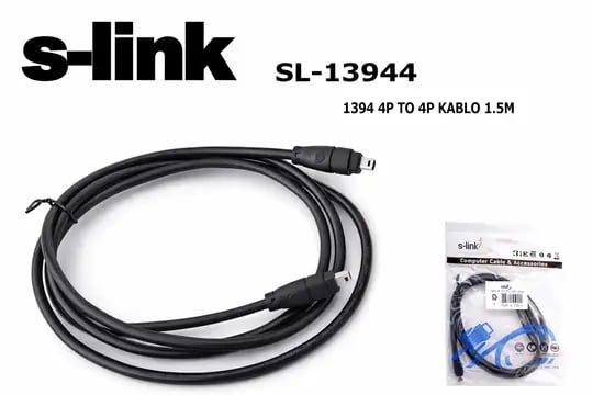S-link Sl-13944 4/4 İeee1394 1.5m Firewire Kablosu