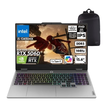 Lenovo Loq I5-13450hx 64-gbddr5 2 Tbssd Rtx5060 (8gb-100w-gddr7) 15.6" Fhd Freedos + Hmf Sırt Çantas