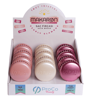 ProCo Beauty Makaron Saç Fırçası Metalik Serisi - İnci Işıltısı - Gül Kurusu, İnci Beyazı, Pembe Altın