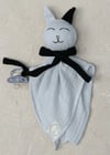 Muslin Emzik Tutuculu Kedi Uyku Arkadaşı Mavi