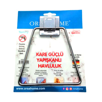Orsa-602 ( Yapışkanlı Kare Askılı ) ( Üçgen & Metal ) Havluluk Askı