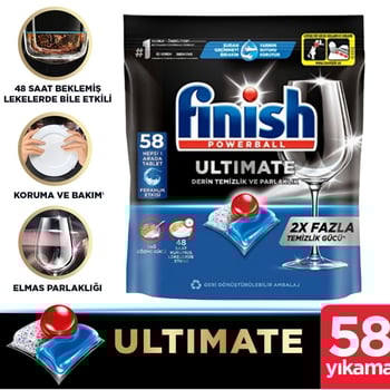 Finish Ultimate 58 Kapsül Bulaşık Makinası Deterjanı