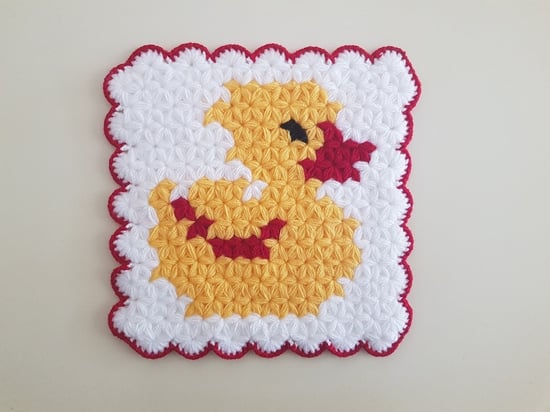 HERŞEY FIRSAT Banyo Bebek el örme lifi Yün Çirkin Ördek Desenli Taraftar GS