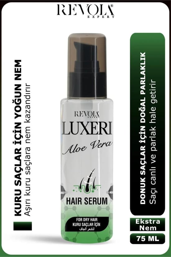 Luxeri Kuru Saçlar için Saç Bakım Serumu 75 Ml Aloe Vera