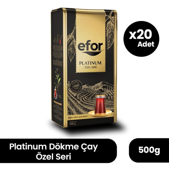 Efor Platinum Özel Seri Dökme Siyah Çay 500 Gr – 20'li Koli