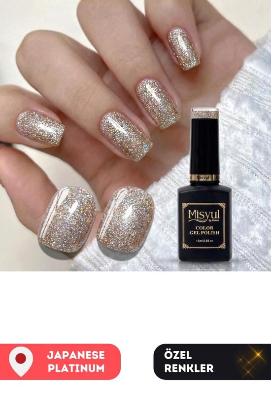Misyul Uv Led Kalıcı Oje Nail Art 15 Ml Japanese Platinum J07