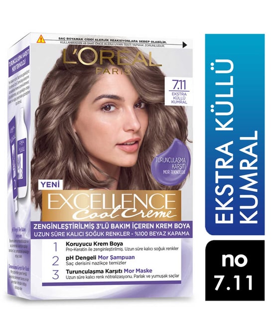 Loreal Excellence Saç Boyası No:7.11 Ekstra Küllü Kumral