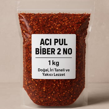 Acı Pul Biber 2 No – 1 Kg | Doğal, İri Taneli ve Yakıcı Lezzet