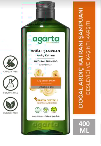 Agarta Ardıç Katranı ve Keratin Şampuanı - Saç Egzaması-saç Dökülme Kepek Karşıtı 400 Ml