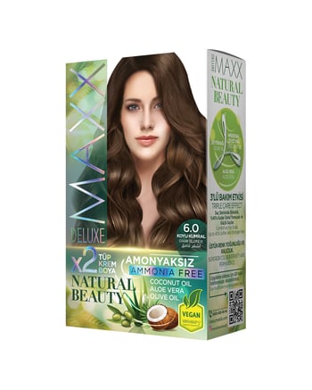 Maxx Deluxe Natural Beauty Amonyaksız Set Boya 6.0 Koyu Kumral