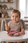 Wee Baby Silikon Uçlu 2'li Mama Kaşığı - Yeşil-turuncu