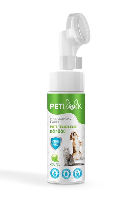 Petlook Köpek Pati Temizleme Köpüğü ve Kedi Pati Temizleme Köpüğü Aloa Vera Özlü 150 Ml