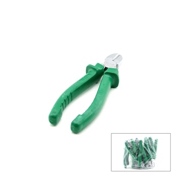 Elka Kod-d006g ( 6'' ) ( Yan Keski ) ( Yeşil ) Saplı ( 160mm )