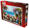 Nova Puzzle 1000 Parça Çiçekli Balkondan Deniz Manzarası Puzzle - Saksıda Renkli Çiçekler