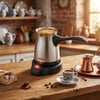 Sinbo Scm-9039 (çelik) Elektrikli Cezve (türk Kahve Makinesi & 6fincan=500ml) (360° Kablosuz Kullanım) (katlanır Kulp) ( 600w )