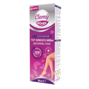 Clemy Women 3 Dk Tüy Dökücü Krem Tüm Ciltler için 100 Ml