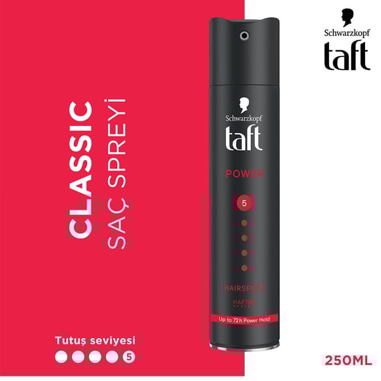 Taft Power Saç Spreyi No: 5 Up To 72 H Power Hold 250 Ml