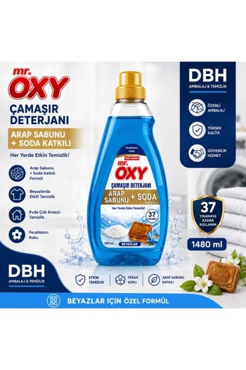 Oxy Arap Sabunu ve Soda Katkılı Sıvi Çamaşır Deterjanı Beyazlar