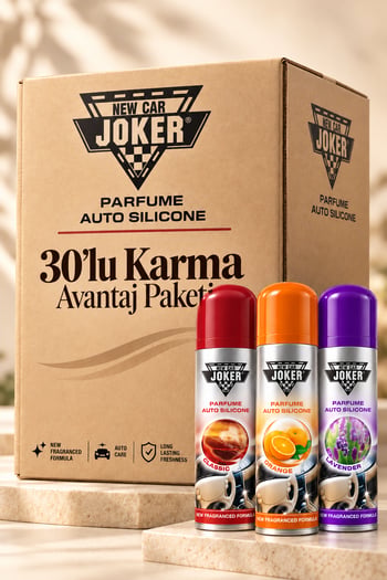 New Car Joker Parfümlü Oto Silikon Sprey 30'lu Karma Avantaj Paketi – Koli Seti