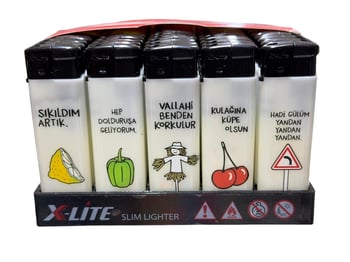 X-lite Baskılı Resimli Figürlü Çakmak *50 Pcs