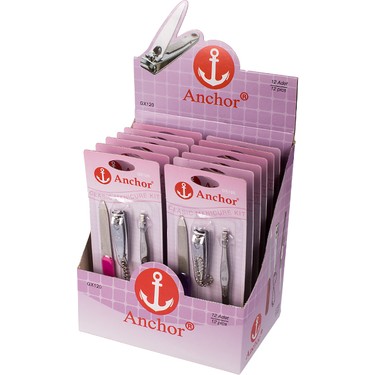 Anchor Gx-120 ( 3lü Manikür Set ) Tırnak Makası & Cımbız & Törpü