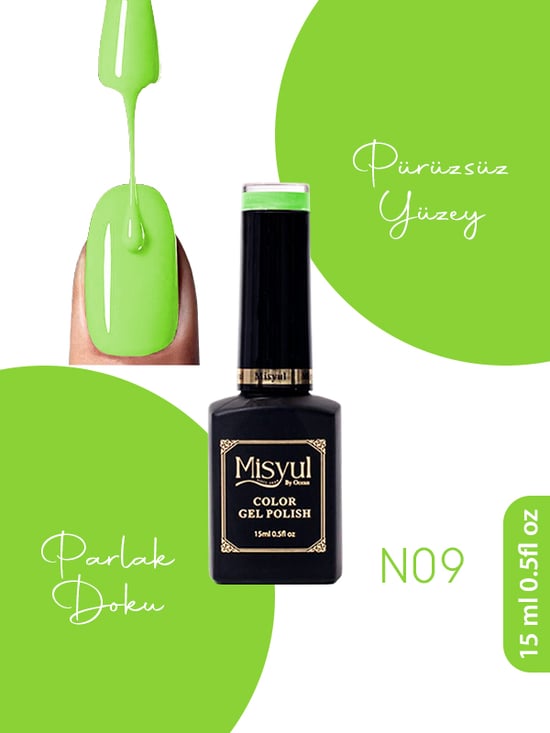 Misyul Uv Led Kalıcı Oje Nail Art 15 Ml Neon Serisi N09