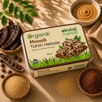 Organik Tahin Helvası Mozaik 200 Gr