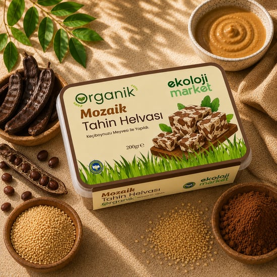 Organik Tahin Helvası Mozaik 200 Gr