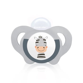 Wee Baby Safari Damaklı Silikon Emzik 6-18 Ay Gri