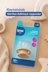 Wee Baby Cool Yuvarlak Uçlu Silikon Emzik 18+ Ay Krem