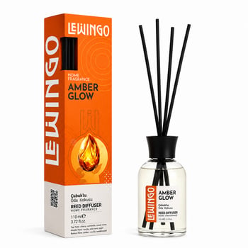 Lewingo ( 110ml ) ( Amber Glow ) Bambu Ortam Kokusu ( Cam Şişe )