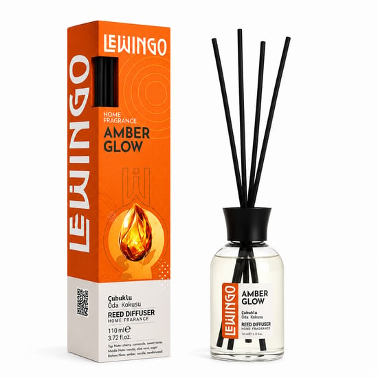 Lewingo ( 110ml ) ( Amber Glow ) Bambu Ortam Kokusu ( Cam Şişe )